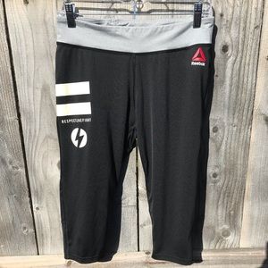 Reebok Respect the fight cropped workout leggings